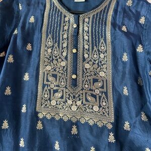 Elegant Kurta with Gold Embroidery